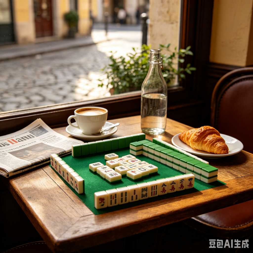 flat print mahjong set